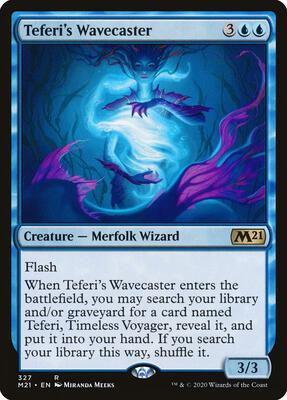 Teferi's Wavecaster card from Core Set 2021