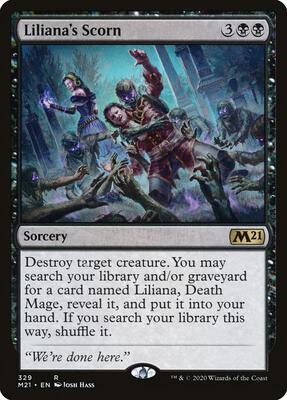 Liliana's Scorn card from Core Set 2021