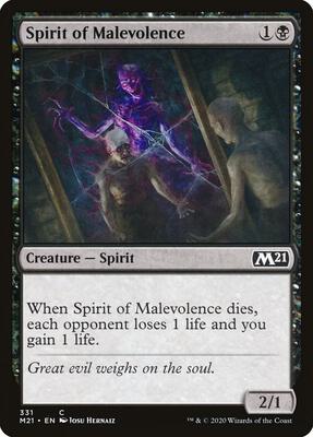 Spirit of Malevolence card from Core Set 2021