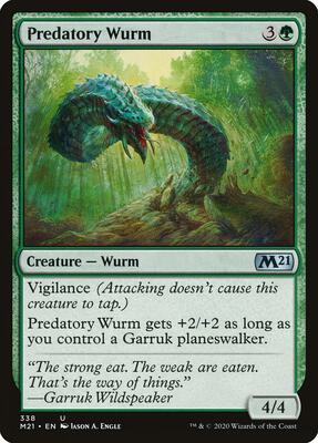 Predatory Wurm card from Core Set 2021