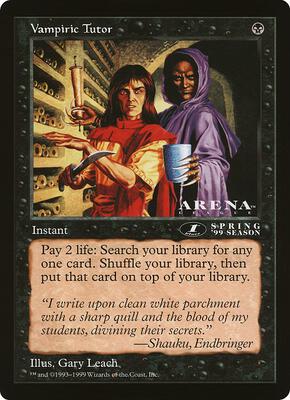 Vampiric Tutor (Arena League) card from Oversize Cards