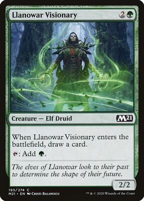 Llanowar Visionary card from Core Set 2021