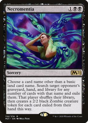 Necromentia card from Core Set 2021