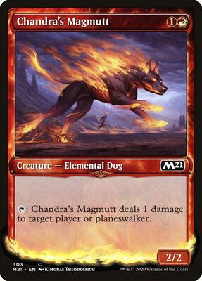Chandra's Magmutt (Showcase) card from Core Set 2021