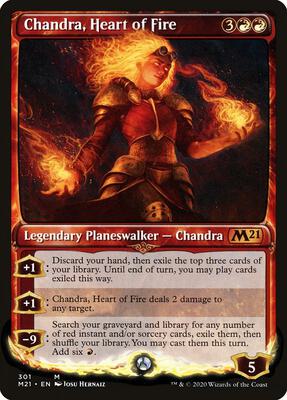 Chandra, Heart of Fire (Showcase) card from Core Set 2021