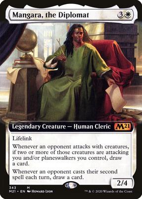 Mangara, the Diplomat (Extended Art) card from Core Set 2021