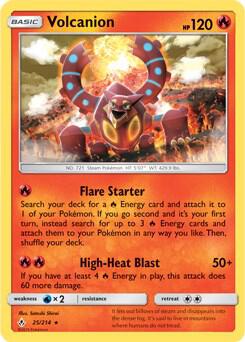Volcanion - 25/214 card from Deck Exclusives