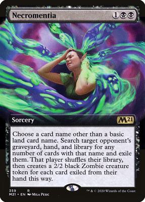 Necromentia (Extended Art) card from Core Set 2021