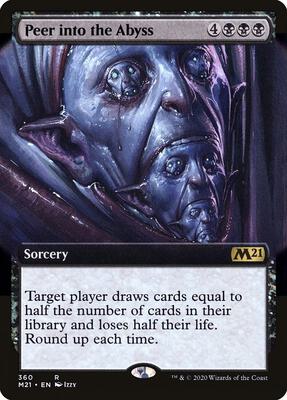 Peer Into the Abyss (Extended Art) card from Core Set 2021