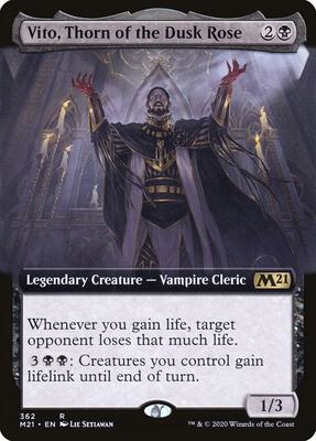 Vito, Thorn of the Dusk Rose (Extended Art) card from Core Set 2021