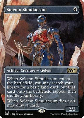 Solemn Simulacrum (Alternate Art) card from Core Set 2021