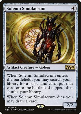 Solemn Simulacrum card from Core Set 2021