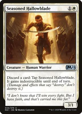Seasoned Hallowblade card from Core Set 2021
