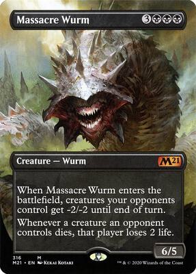 Massacre Wurm (Alternate Art) card from Core Set 2021