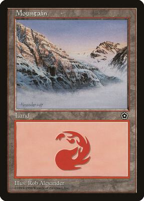 Mountain (158) card from Portal Second Age