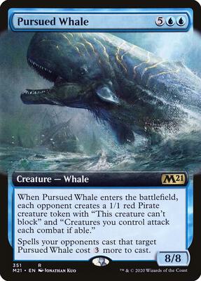 Pursued Whale (Extended Art) card from Core Set 2021