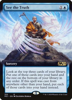 See the Truth (Extended Art) card from Core Set 2021