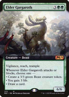 Elder Gargaroth (Extended Art) card from Core Set 2021