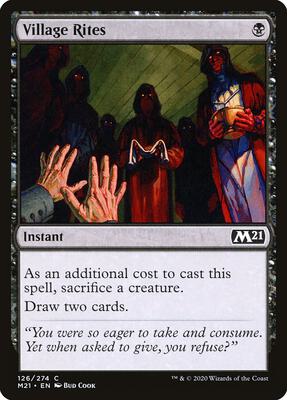 Village Rites card from Core Set 2021