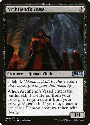 Archfiend's Vessel card from Core Set 2021