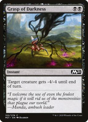 Grasp of Darkness card from Core Set 2021