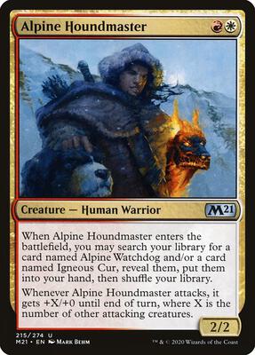 Alpine Houndmaster card from Core Set 2021