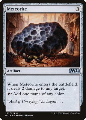 Meteorite card from Core Set 2021