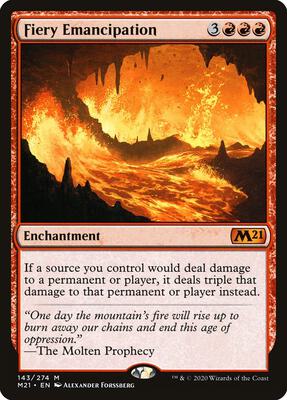 Fiery Emancipation card from Core Set 2021