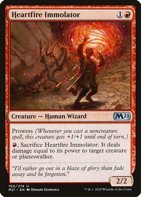 Heartfire Immolator card from Core Set 2021