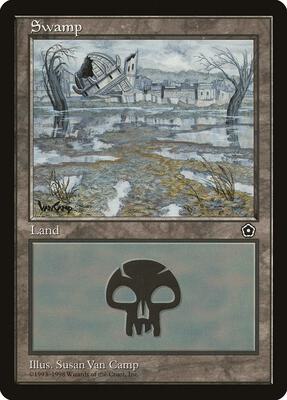 Swamp (165) card from Portal Second Age