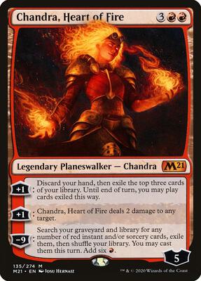 Chandra, Heart of Fire card from Core Set 2021