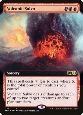 Volcanic Salvo (Extended Art) card from Core Set 2021