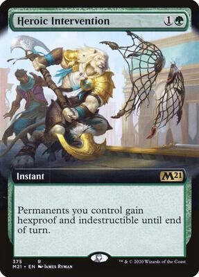 Heroic Intervention (Extended Art) card from Core Set 2021