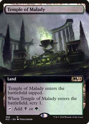 Temple of Malady (Extended Art) card from Core Set 2021