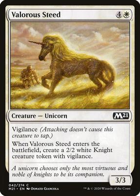 Valorous Steed card from Core Set 2021