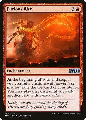 Furious Rise card from Core Set 2021