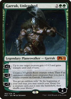 Garruk, Unleashed card from Core Set 2021