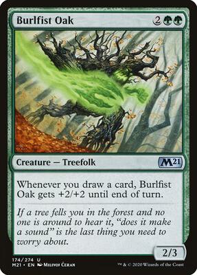 Burlfist Oak card from Core Set 2021