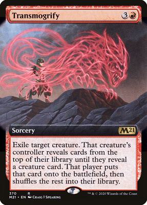 Transmogrify (Extended Art) card from Core Set 2021