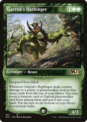 Garruk's Harbinger (Showcase) card from Core Set 2021