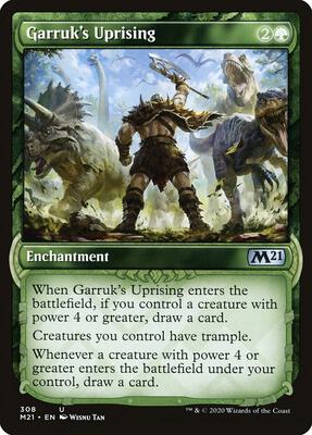 Garruk's Uprising (Showcase) card from Core Set 2021