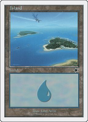 Island (160) card from Starter 1999
