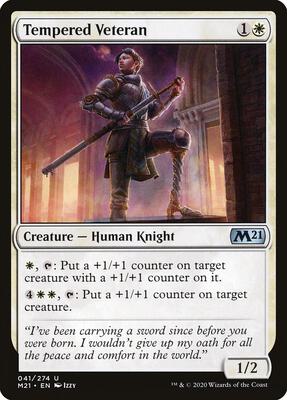 Tempered Veteran card from Core Set 2021