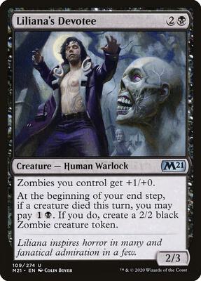 Liliana's Devotee card from Core Set 2021