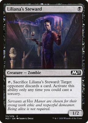 Liliana's Steward card from Core Set 2021