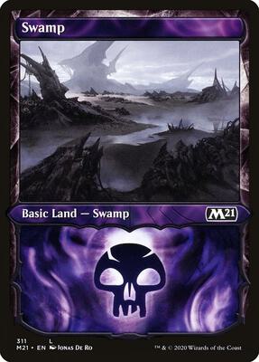 Swamp (Showcase) card from Core Set 2021