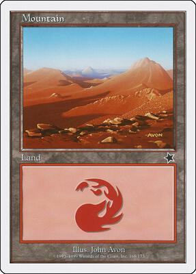 Mountain (168) card from Starter 1999