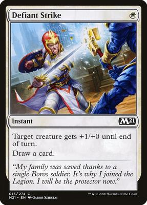 Defiant Strike card from Core Set 2021