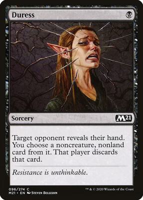 Duress card from Core Set 2021