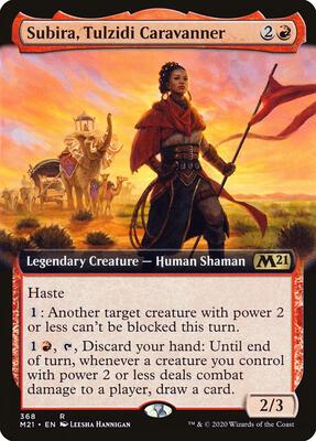 Subira, Tulzidi Caravanner (Extended Art) card from Core Set 2021